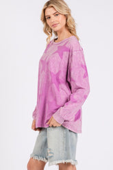 SAGE + FIG Mineral Wash Star Pattern T-Shirt OutfitFlow